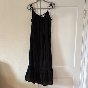 INDIA COLLECTION BY EMERSON FRY BLACK SWISS DOT MAXI, M/L